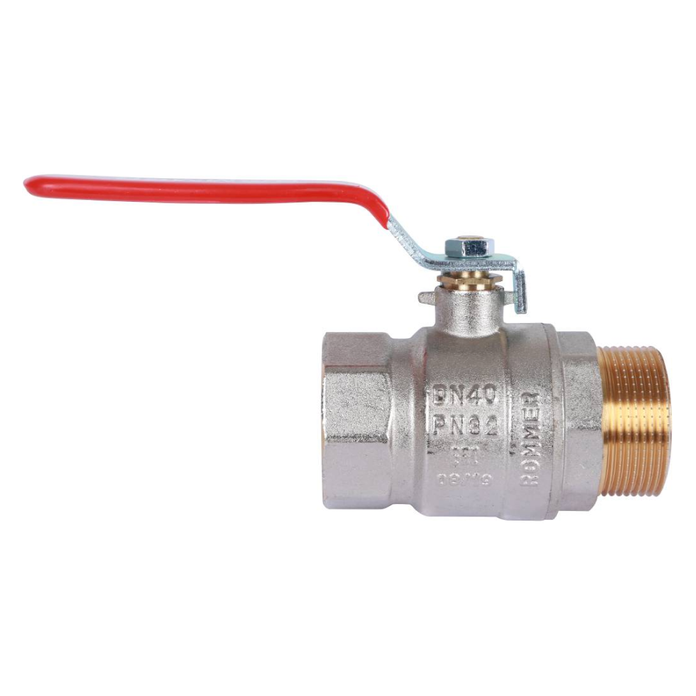 Кран шаровой 1 1/2" ВР-НР, ручка рычаг / Rommer фото на multiBOX