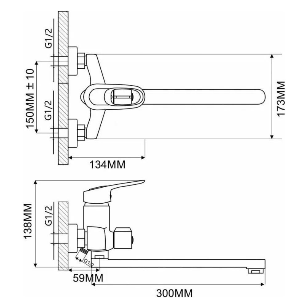Смеситель для ванны D40-A, серия 240 (EC0241) / Econoce фото на multiBOX