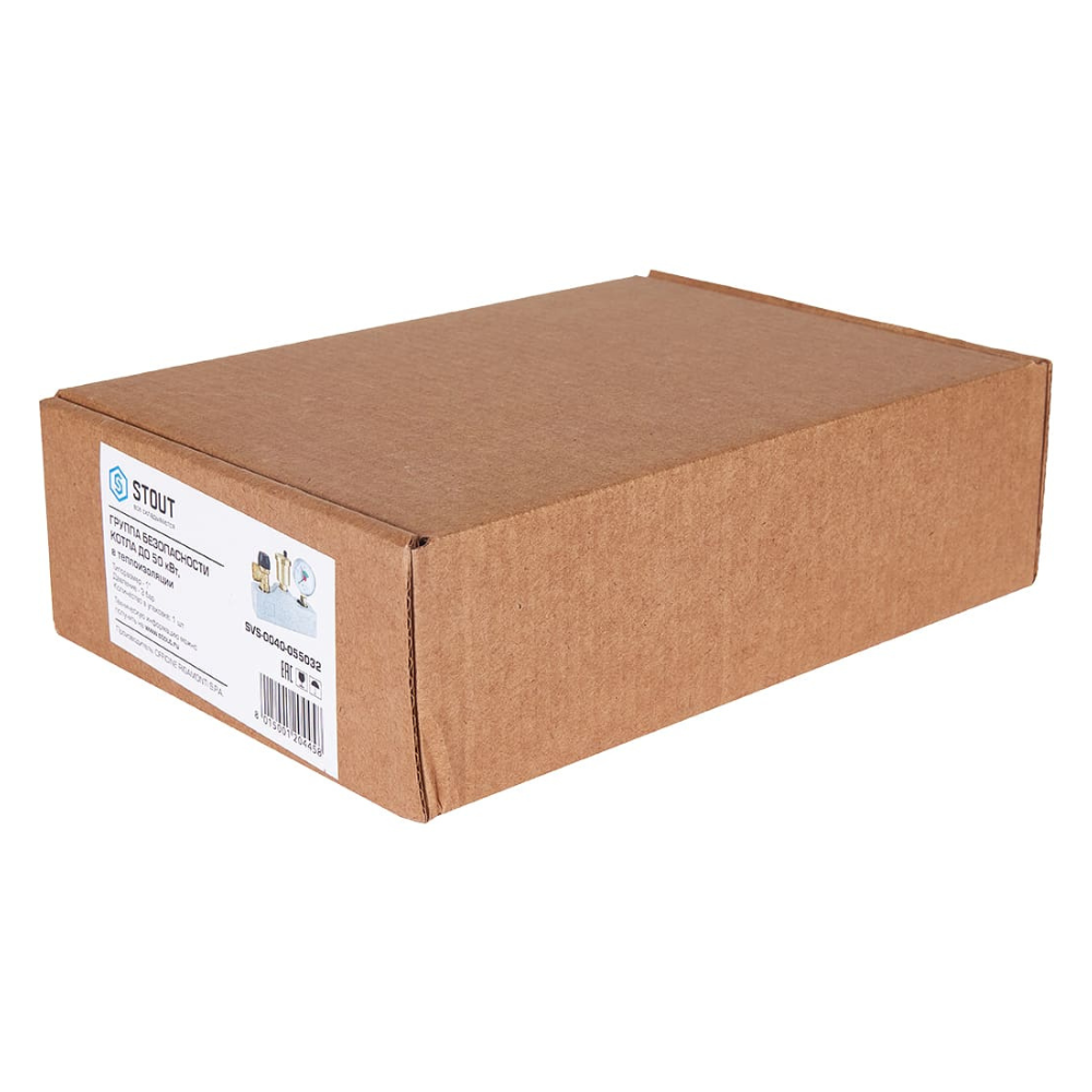 Группа безопасности котла до 50 кВт, 3 бар, 1" в теплоизоляции (503.528) / Stout фото на multiBOX