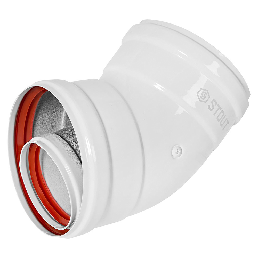 Отвод угол 45 гр. D60/100 м-м, традиционный / Stout фото на multiBOX