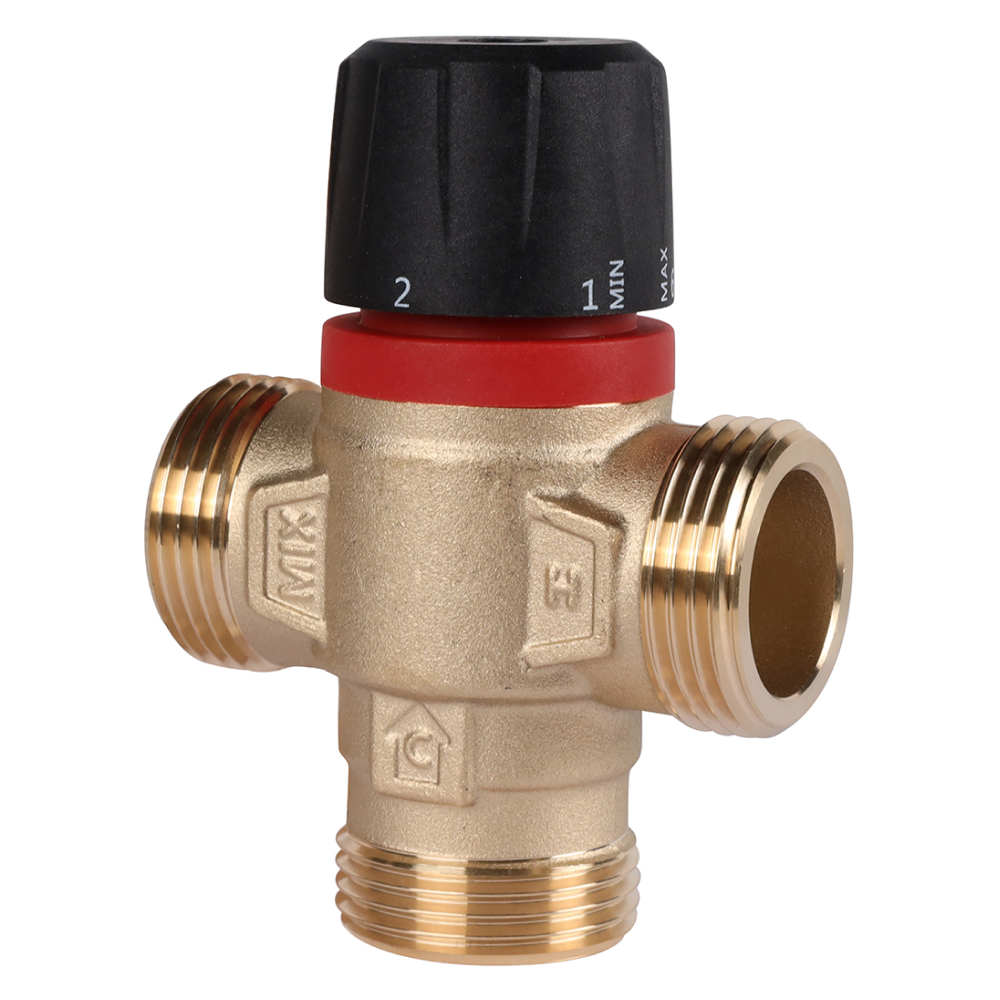 Термостатический смесительный клапан 1" НР, 20-43°С, KVs 2.5 (боковое смешивание) / Rommer фото на multiBOX