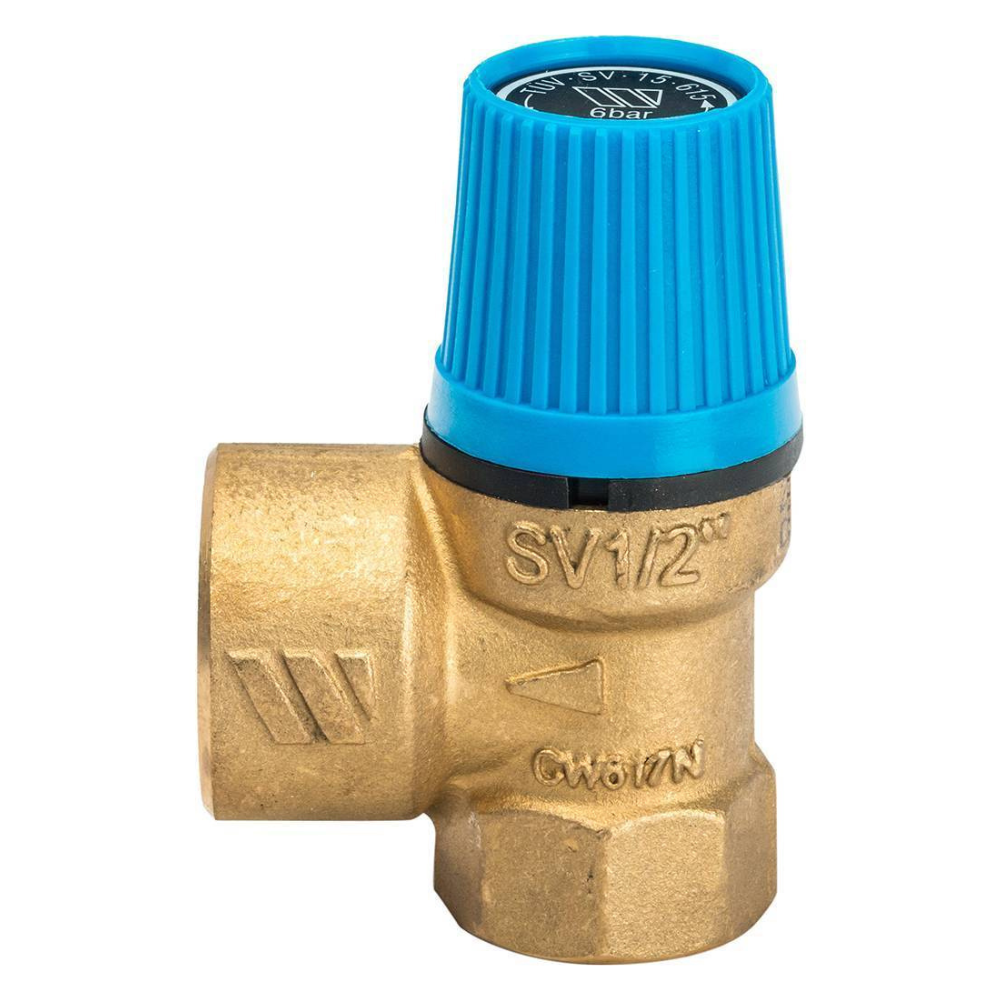 Предохранительный клапан 6 бар SVW 6 х 1/2" для систем водоснабжения / Watts фото на multiBOX