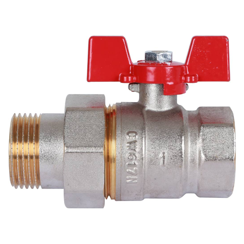 Кран шаровой с американкой 1" ВР-НР, ручка бабочка / Rommer фото на multiBOX