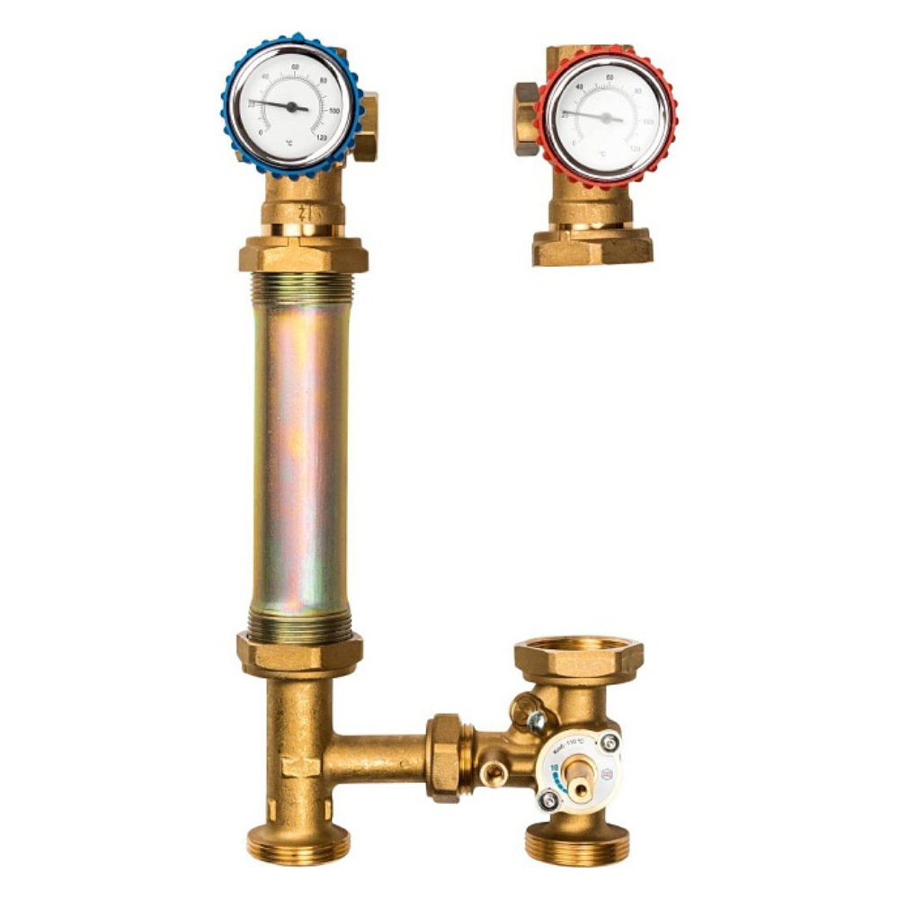 Насосная группа с 3-х ходовым смесителем 1" в теплоизоляции, без насоса / Stout фото на multiBOX