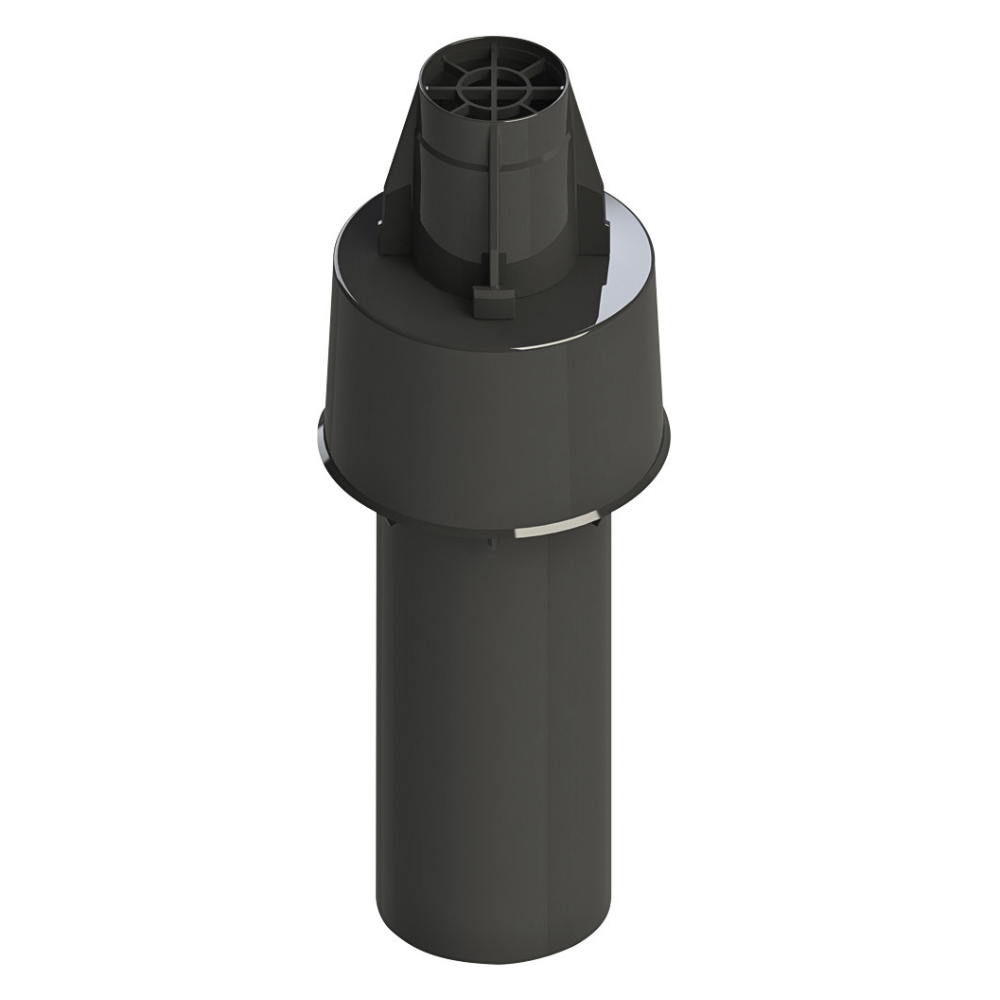 Оголовок верт. (G) D80/125 L460 мм, УФ-пластик, черный, конденсационный / All-Gas фото на multiBOX