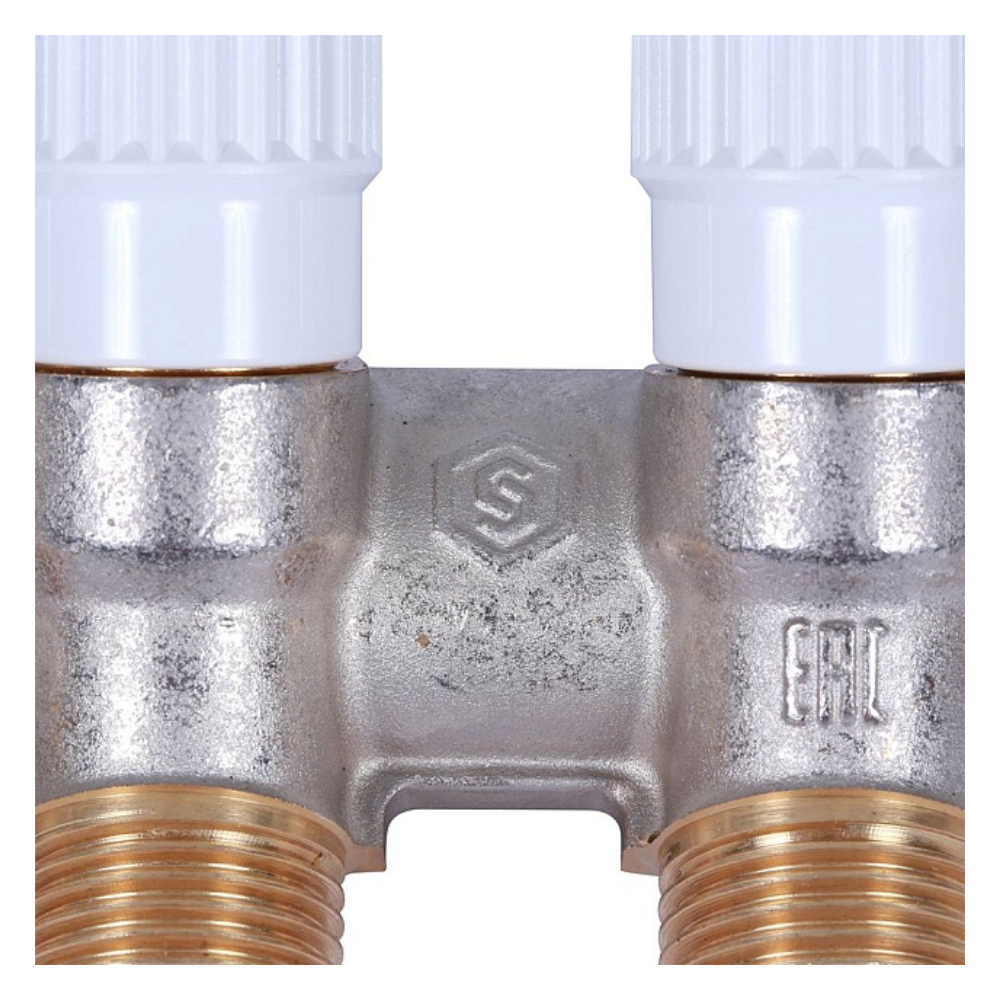 Распределительный коллектор 3/4", 3 отвода 1/2", плоское уплотнение / Stout фото на multiBOX