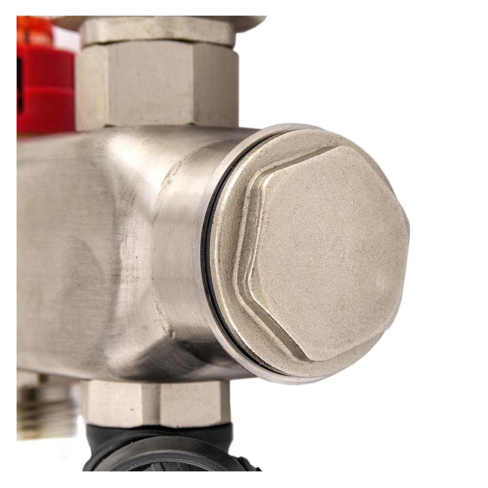 Коллекторная группа на 10 выходов с расходомерами, автоматическим воздухоотводчиком и сливом / ONDO фото на multiBOX