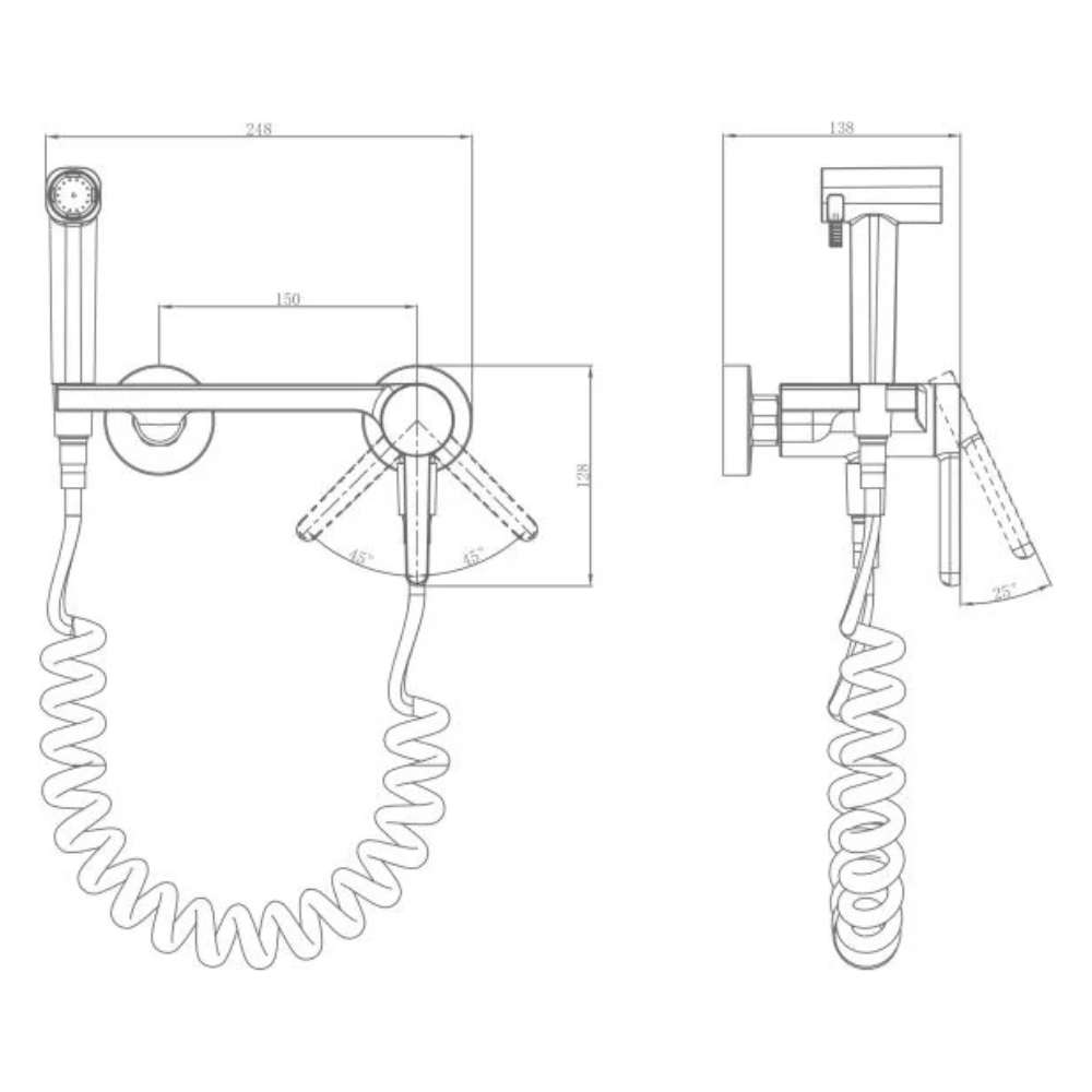 Смеситель для биде (Lt) D35, серия LOTUS черный (A5-0645) / A-five фото на multiBOX