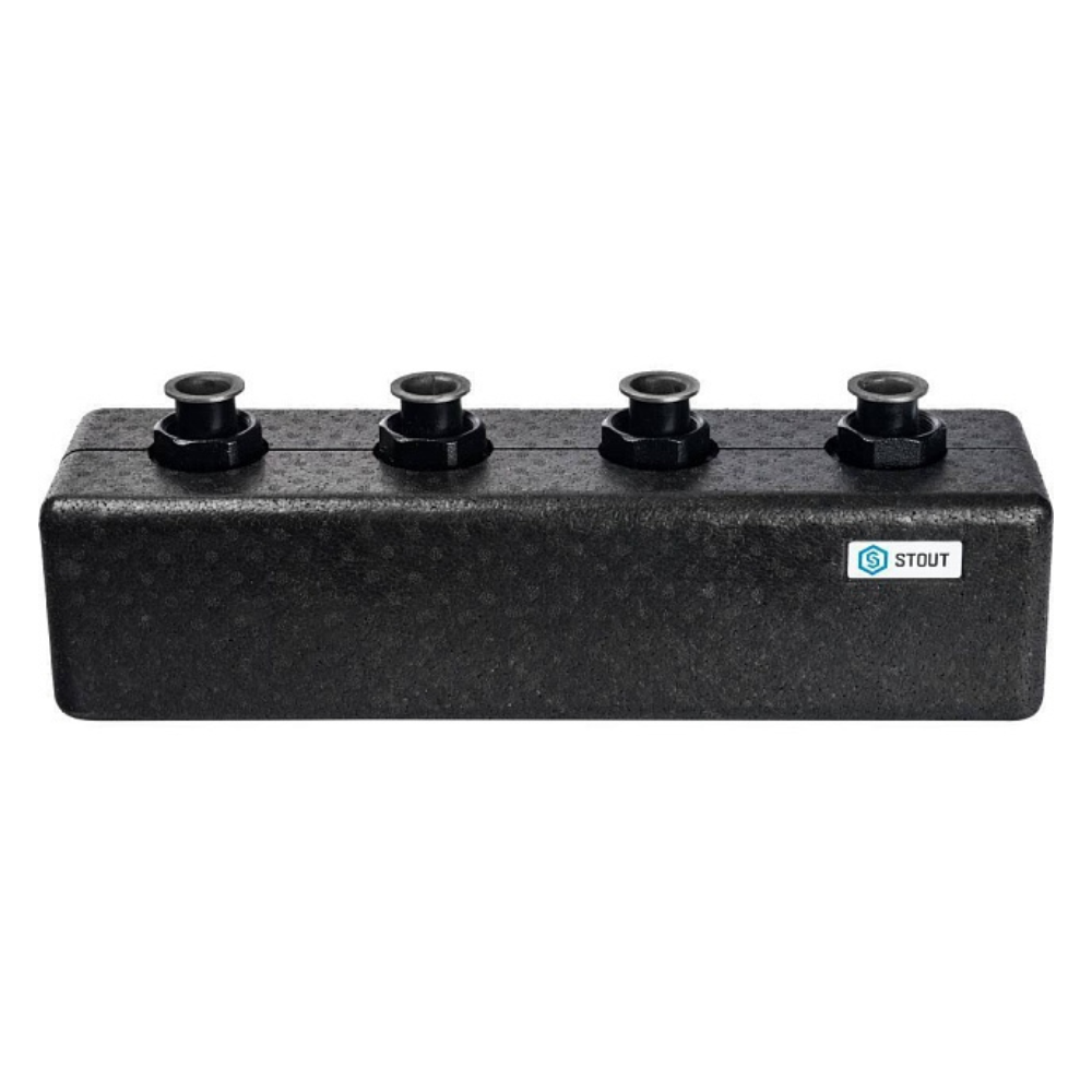 Распределительный коллектор на 2(3) контура DN25 в теплоизоляции / Stout фото на multiBOX