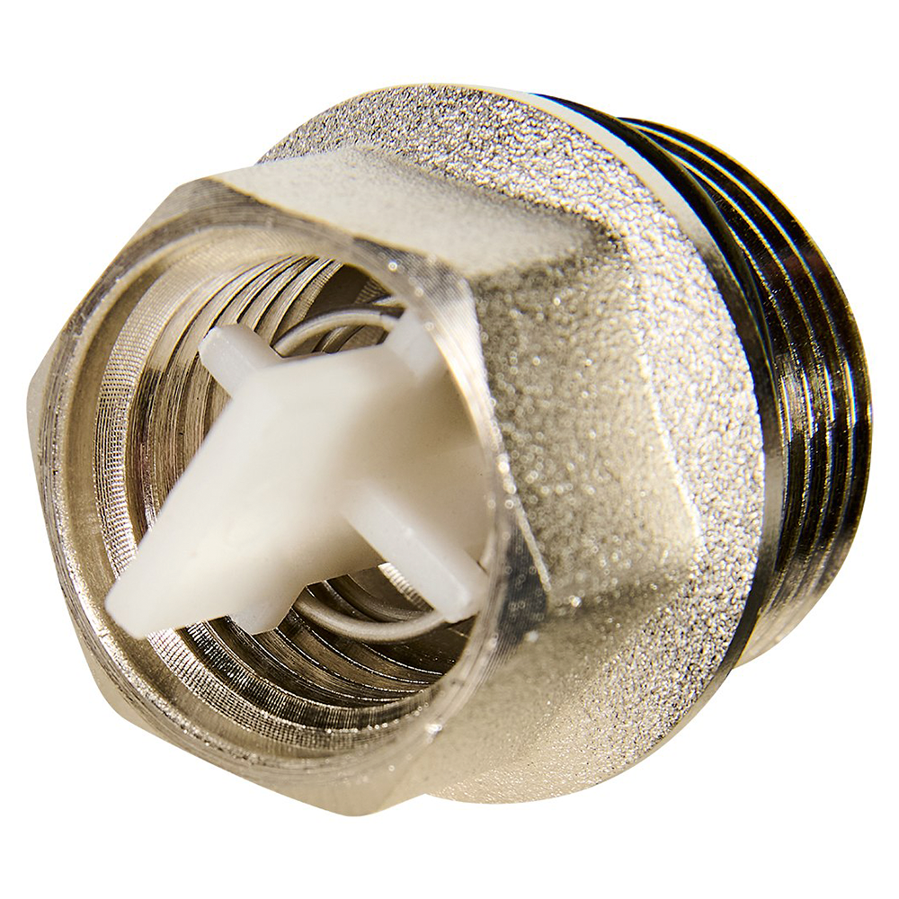 Отсекающий клапан обратный 1/2"x3/4", никелированный / Rommer фото на multiBOX