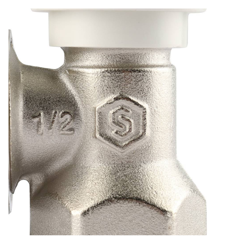 Терморегулирующий ручной клапан 1/2" для радиатора, угловой / Stout фото на multiBOX