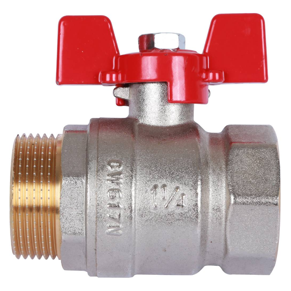 Кран шаровой 1 1/4" ВР-НР, ручка бабочка / Rommer фото на multiBOX