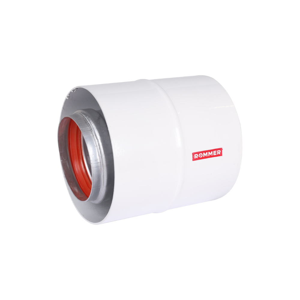 Начальный участок верт. D60 м-м / D100 п-п фланец в комплекте (для котлов Bosch, Buderus, Navien S/C/E, Baxi ECO Nova/Classic и др), традиционный / Rommer фото на multiBOX