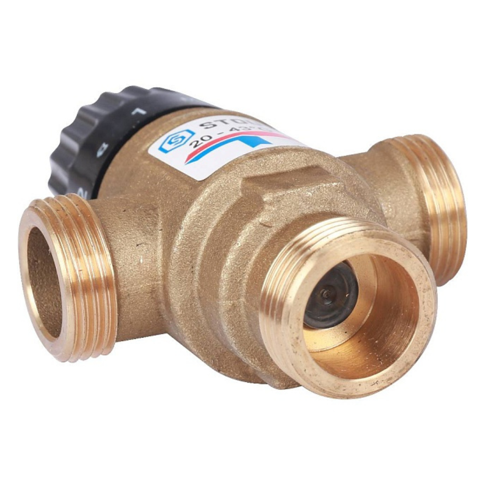 Термостатический смесительный клапан 3/4" НР, 20-43°С, KVs 1.6 / Stout фото на multiBOX