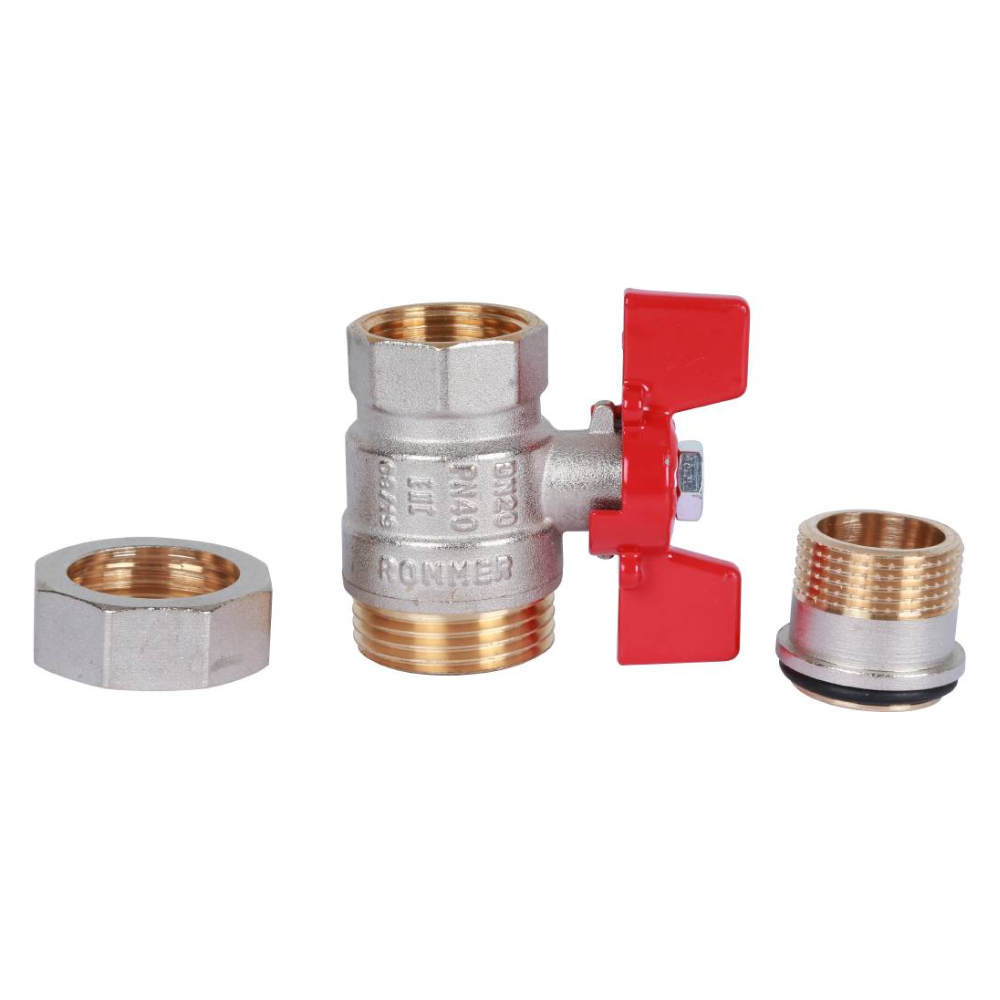 Кран шаровой с американкой 3/4" ВР-НР, ручка бабочка / Rommer фото на multiBOX