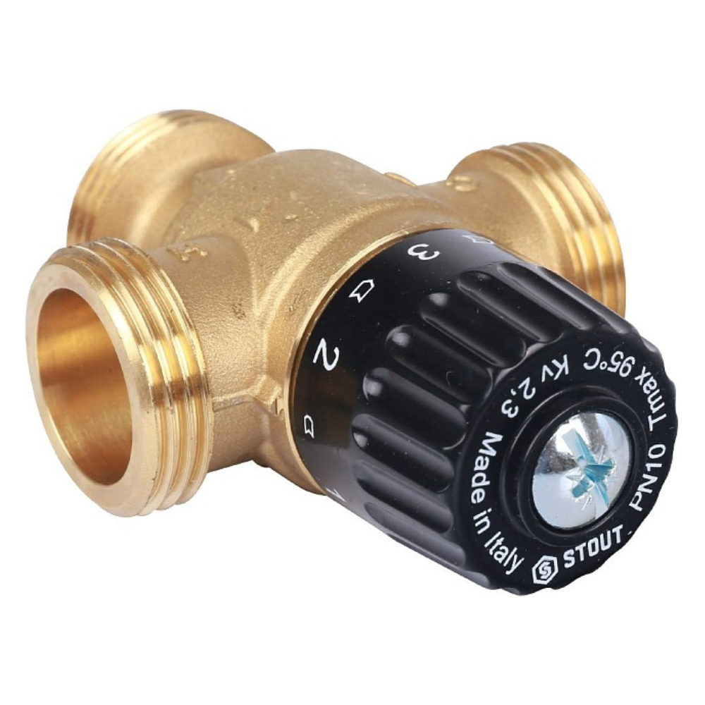 Термостатический смесительный клапан 1" НР, 30-65°С, KVs 2.3 / Stout фото на multiBOX