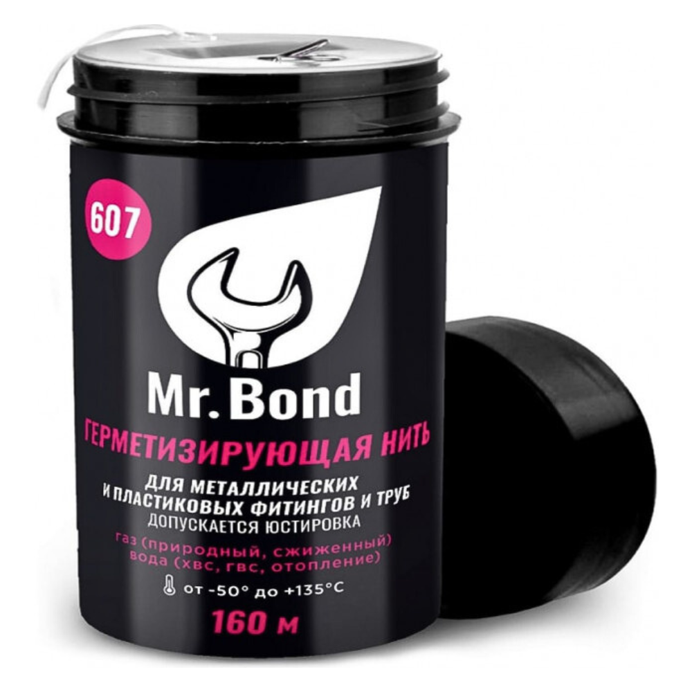 Нить для герметизации резьбы 607, 160 м / Mr.Bond фото на multiBOX