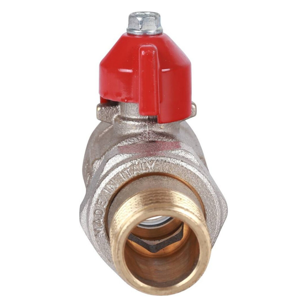 Кран шаровый с накидной гайкой IDEAL 098, 1/2" НР-ВР полнопроходной, ручка бабочка / Itap фото на multiBOX