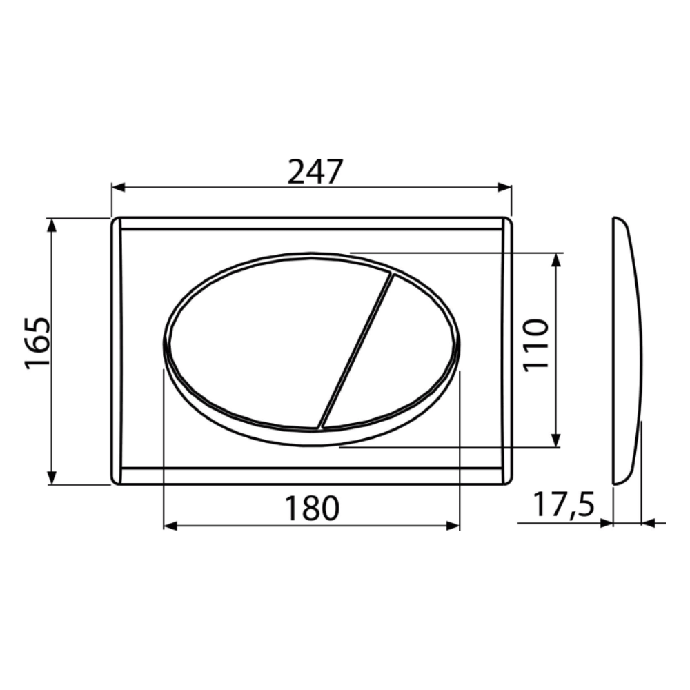 Кнопка смыва для инсталяции M71-BL-01, xром-глянец / AlcaDrain / AlcaPlast фото на multiBOX