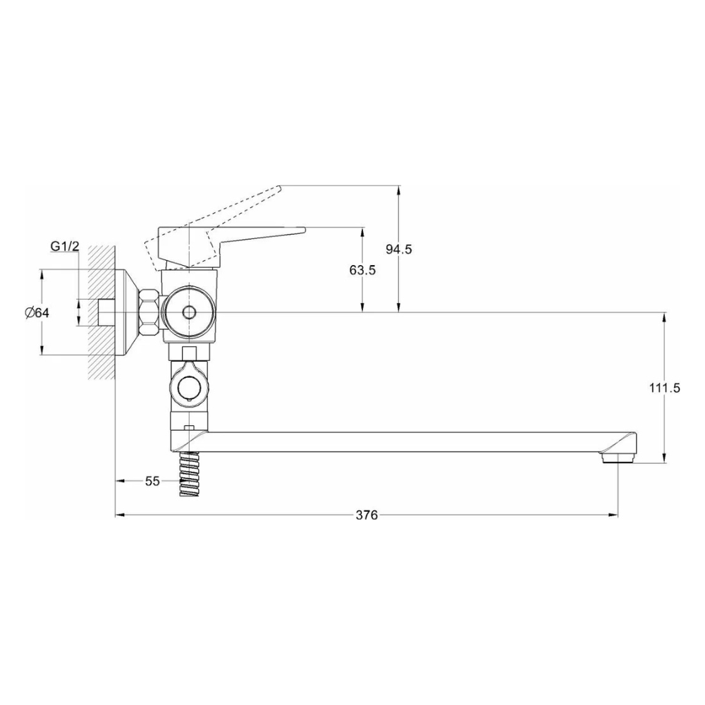 Смеситель для ванны D35-A, серия 400 (EC0406) / Econoce фото на multiBOX