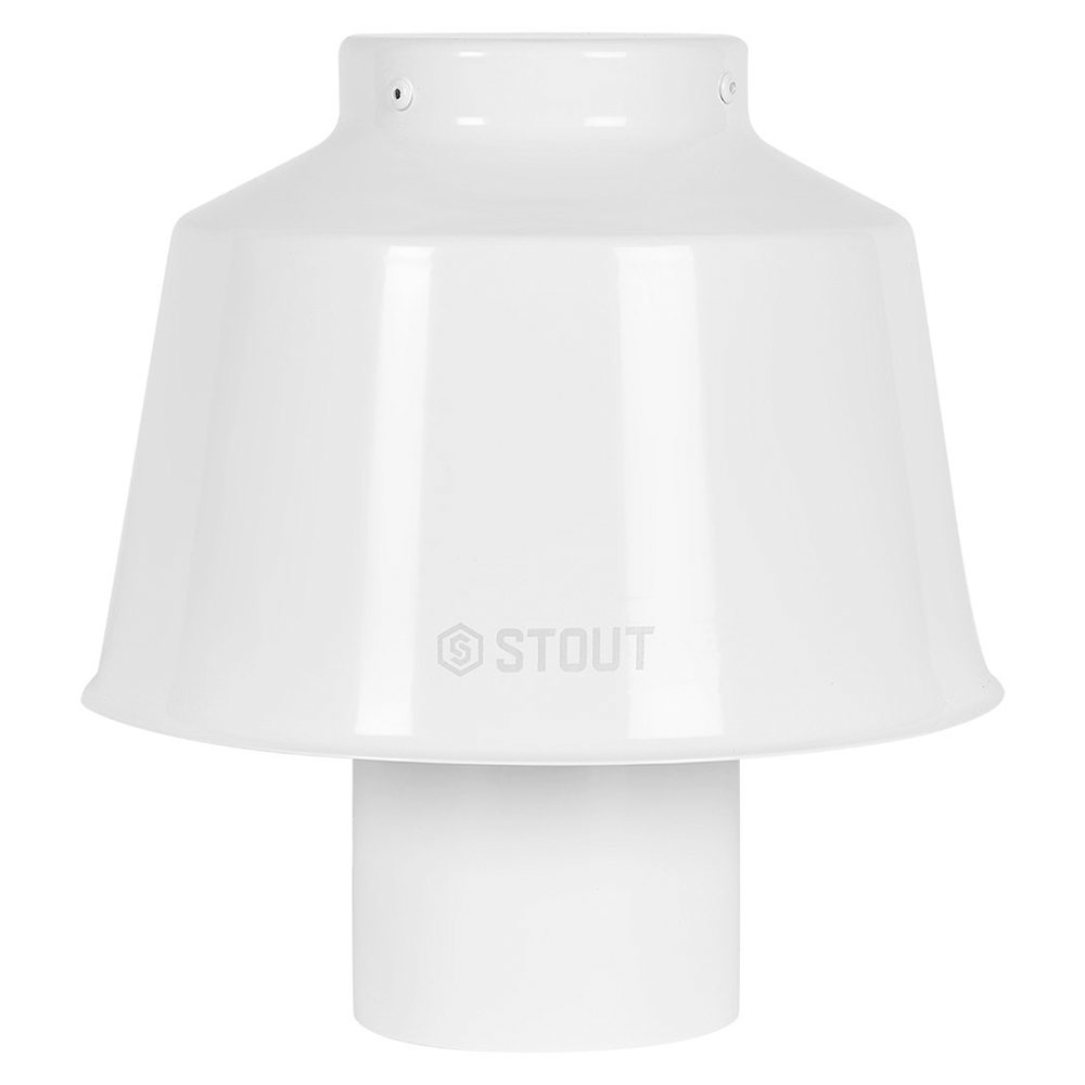 Оголовок верт. с ветрозащитой D80 п, белый широкий, традиционный / Stout фото на multiBOX