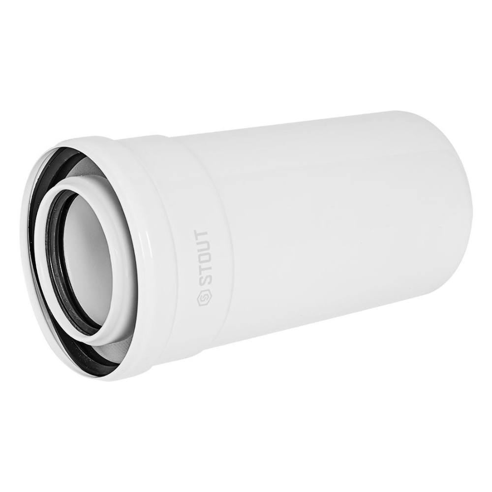 Удлинитель D80/125 п-м L250 мм, конденсационный / Stout фото на multiBOX