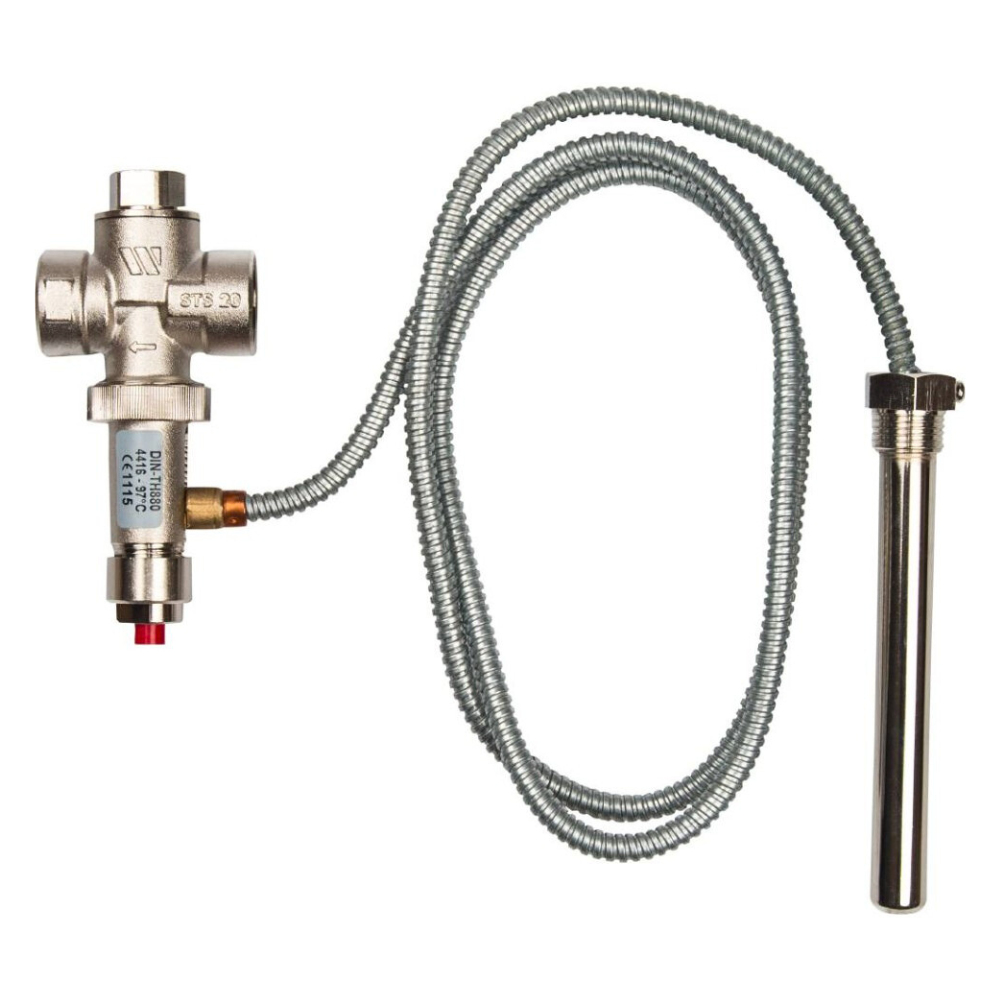 Защитный клапан от перегрева STS 20 / 1300 мм для твердотопливного котла, 3/4" ВР / Watts фото на multiBOX