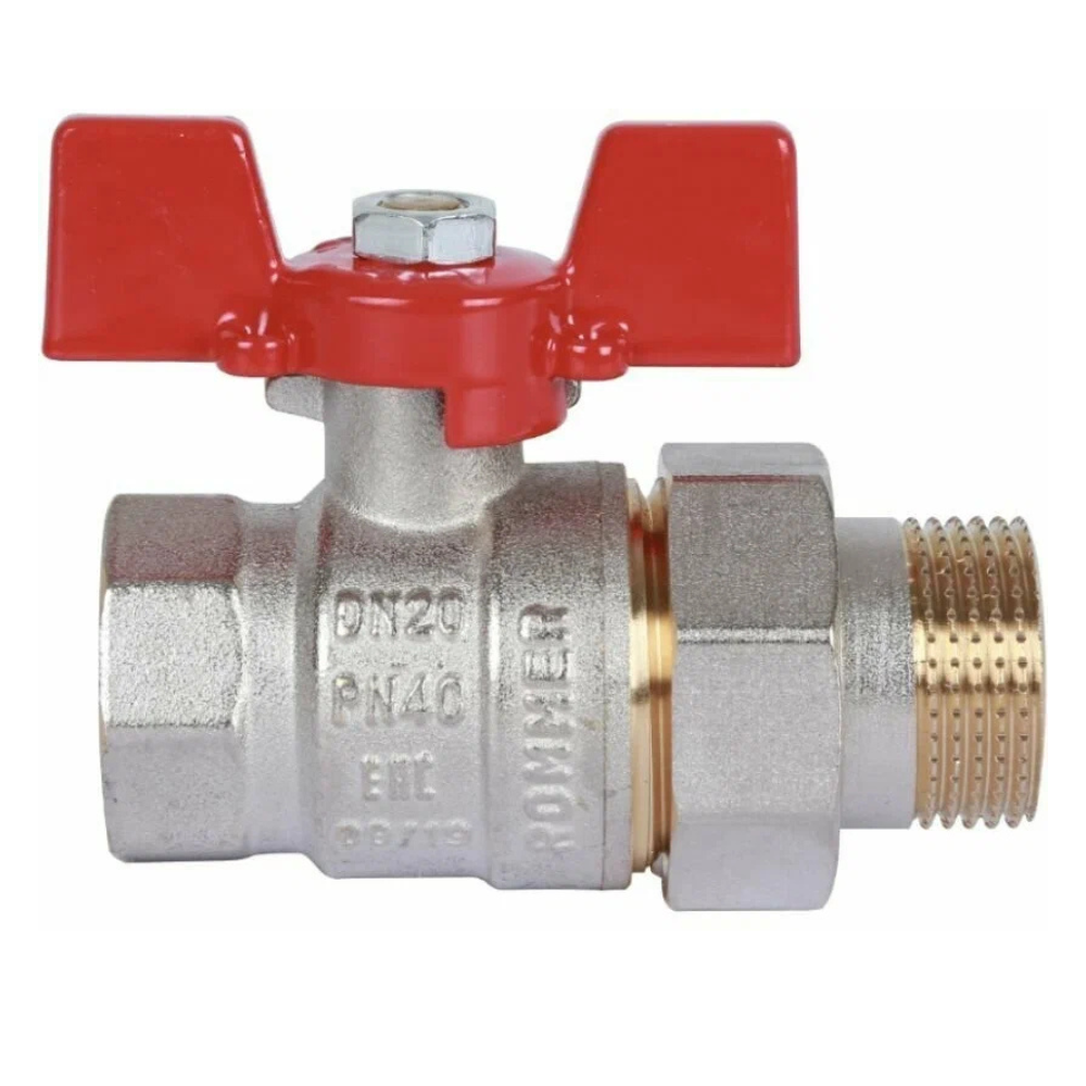 Кран шаровой с американкой 3/4" ВР/НР, ручка бабочка / Rommer фото на multiBOX