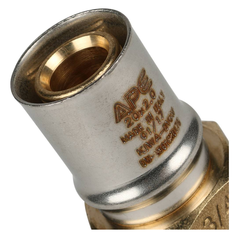 Переходник с наруж. резьбой 3/4"х20 для металлопластиковых труб прессовой / Stout фото на multiBOX