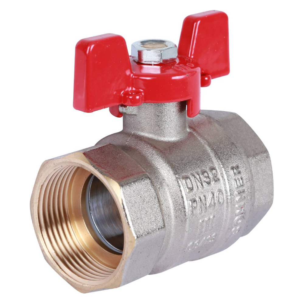 Кран шаровой 1 1/4" ВР-ВР, ручка бабочка / Rommer фото на multiBOX