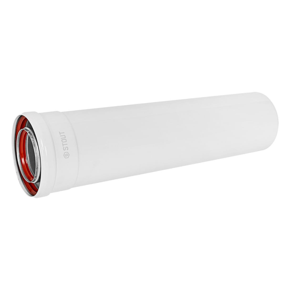 Удлинитель D80/125 п-м L500 мм, традиционный / Stout фото на multiBOX