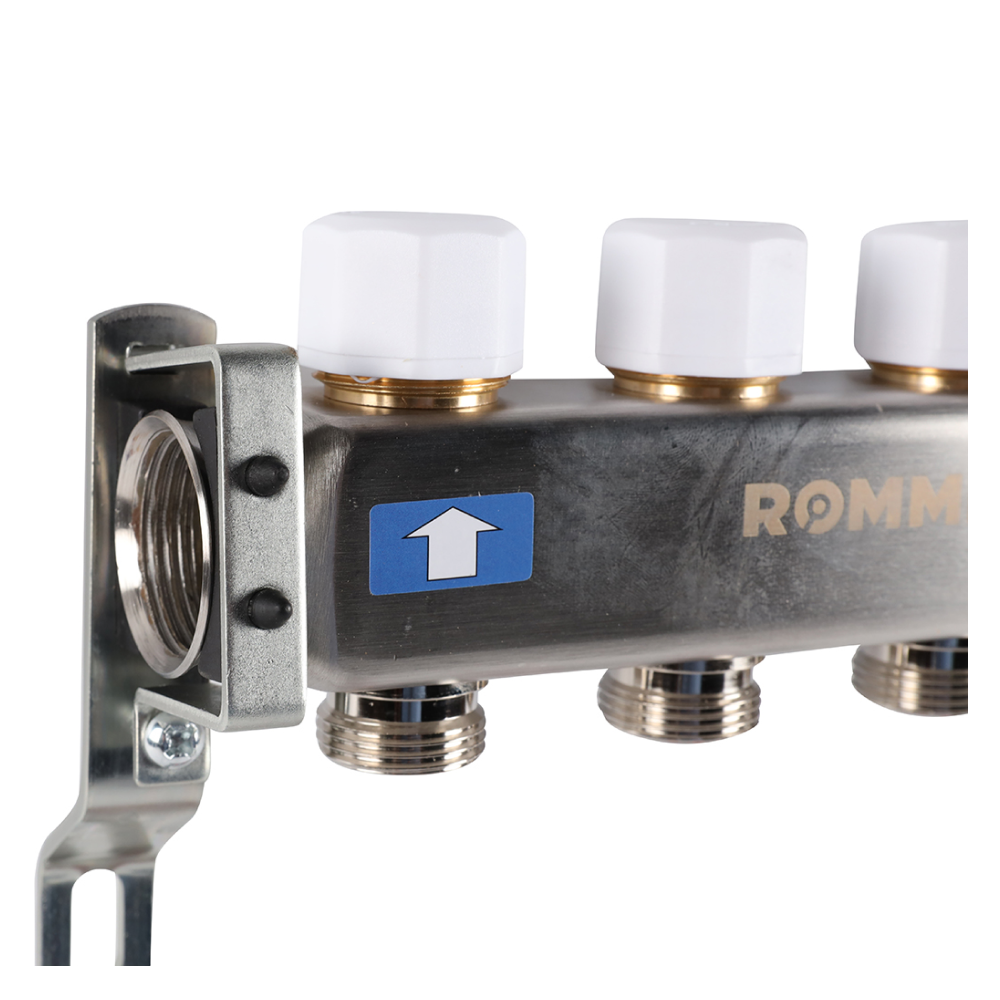 Коллектор из нерж. стали 4 выхода без расходомеров / Rommer фото на multiBOX