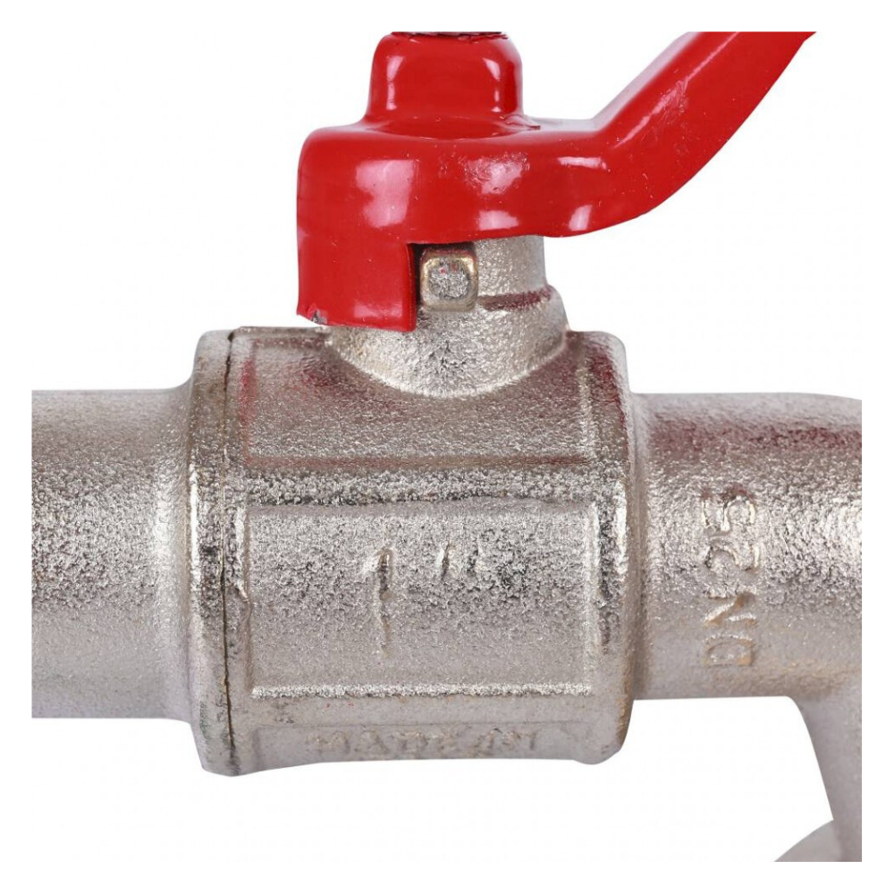 Кран шаровый сливной 132, 1" НР с латунным штуцером, ручка рычаг / Itap фото на multiBOX