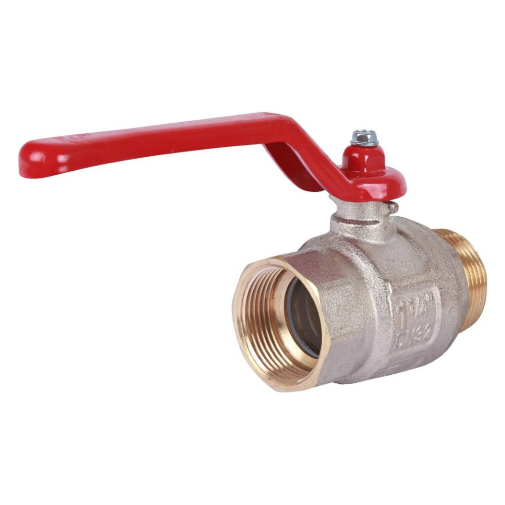 Кран шаровый IDEAL 091, 1 1/4" НР-ВР полнопроходной, ручка рычаг / Itap фото на multiBOX