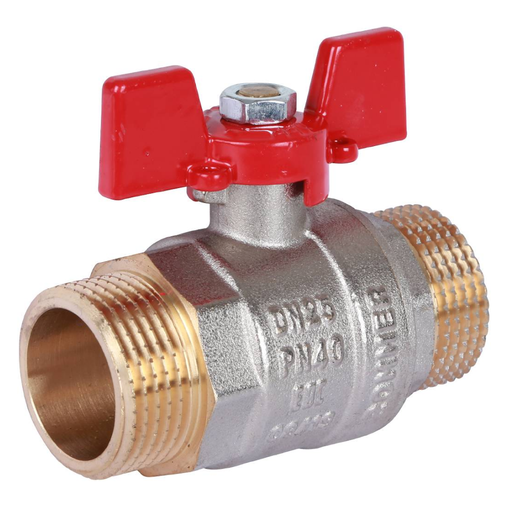 Кран шаровой 1" НР-НР, ручка бабочка / Rommer фото на multiBOX