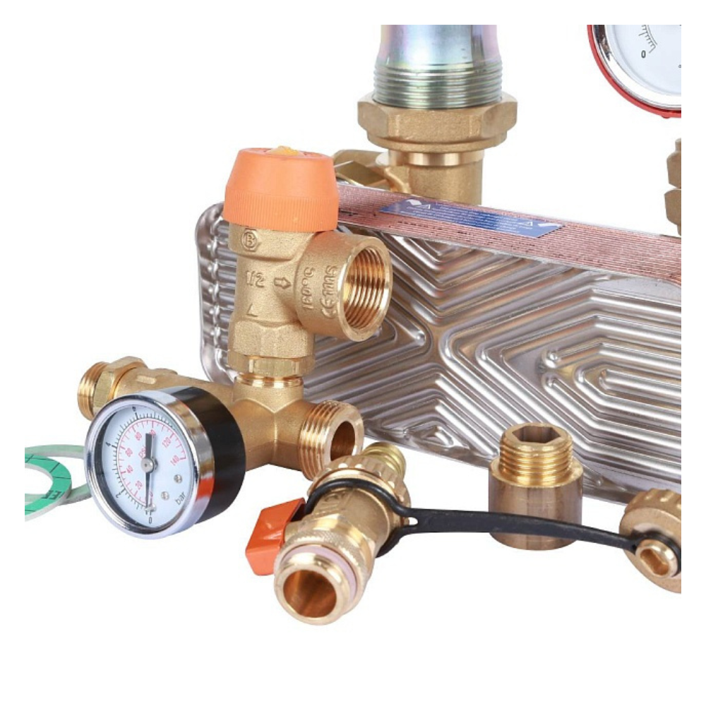 Насосная группа с теплообменником 18 пластин 1" в теплоизоляции, без насоса / Stout фото на multiBOX