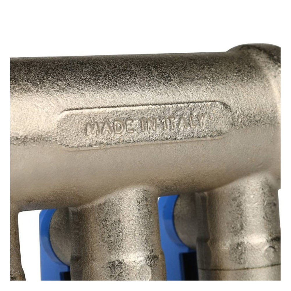 Коллектор с шаровыми кранами 1", 3 отвода 1/2" синие ручки (6200R6N1004B3B) / Stout фото на multiBOX