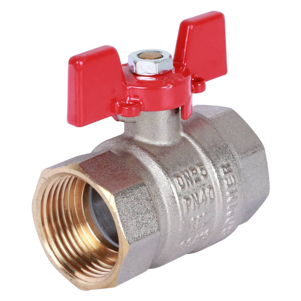 Кран шаровой 1" ВР-ВР, ручка бабочка / Rommer фото на multiBOX