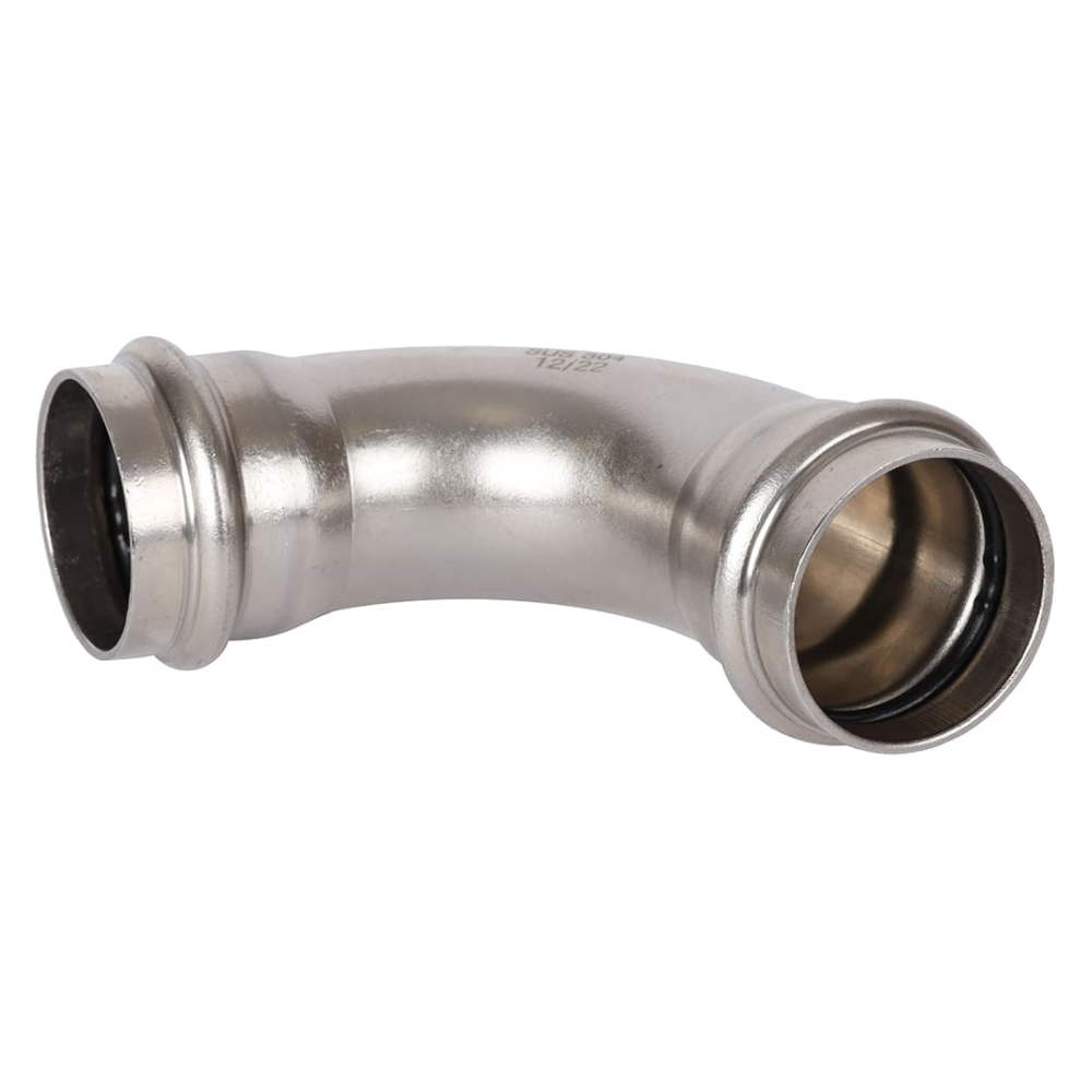 Угольник 90° ВПр-ВПр 22 из нерж. стали прессовой / Rommer фото на multiBOX