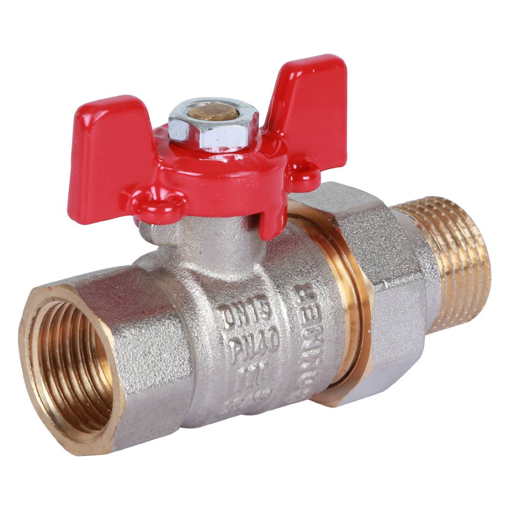 Кран шаровой с американкой 1/2" ВР-НР, ручка бабочка / Rommer фото на multiBOX