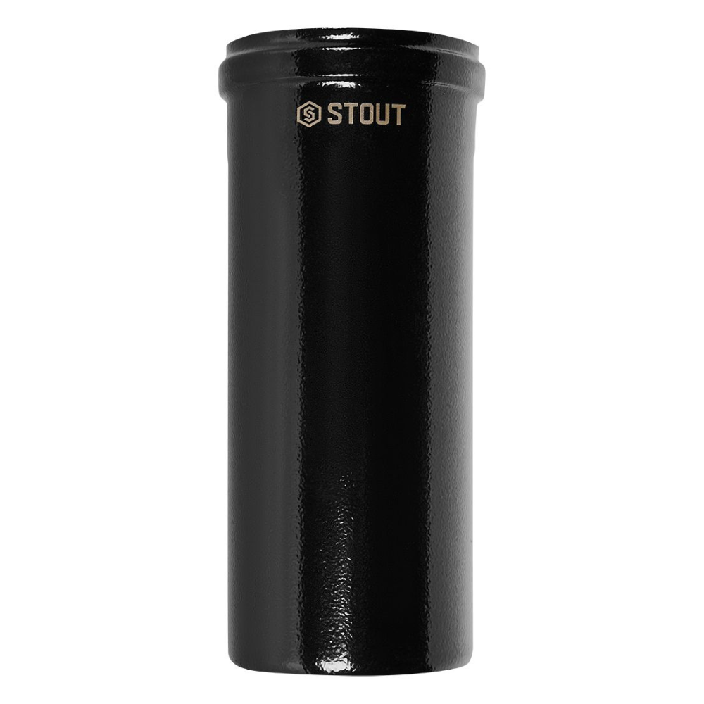 Удлинитель D60/100 п-м L250 мм, черный, традиционный / Stout фото на multiBOX