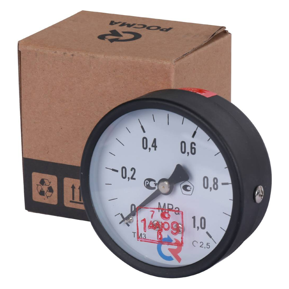 Манометр осевой ТМ-310Т.00 63 мм G1/4", 0...1 MPa, кт 2.5 / Росма фото на multiBOX