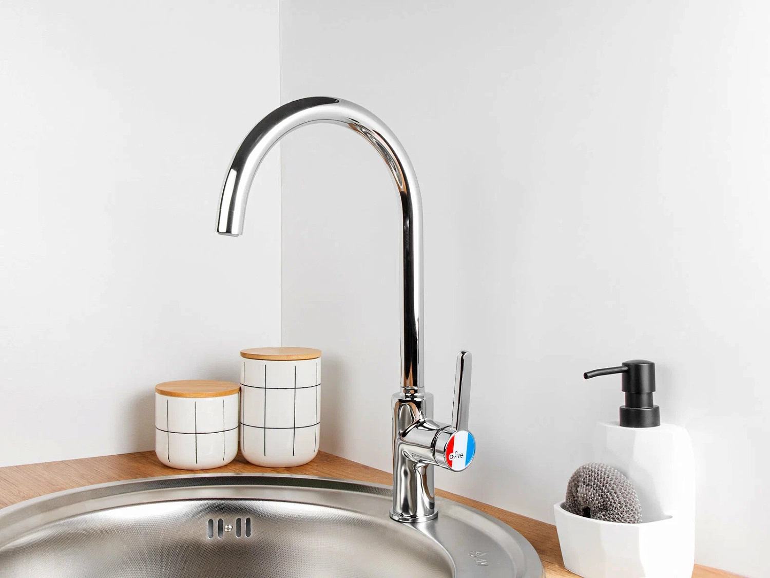 Смеситель для кухни (Lt) D35, серия LOTUS хром (A5-0524) / A-five