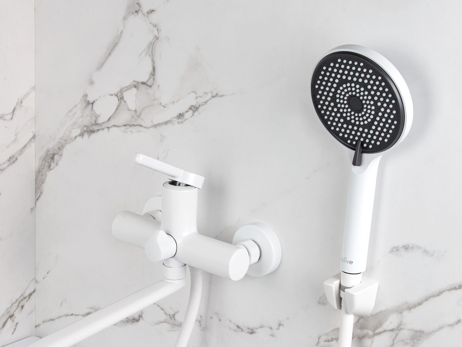 Смеситель для ванны (Lt) D35, серия LOTUS белый (A5-0733) / A-five